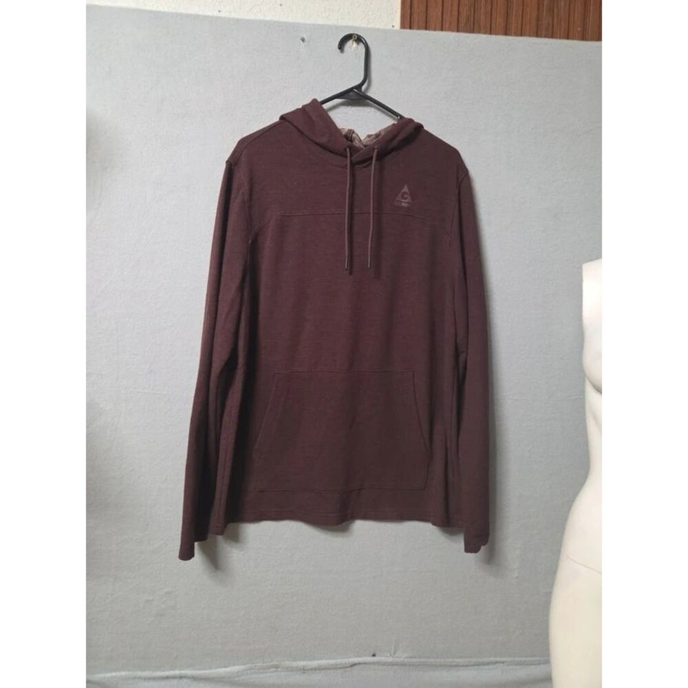 Gerry Men's Performance Pullover Hoodie Brown Heather Knit Size L